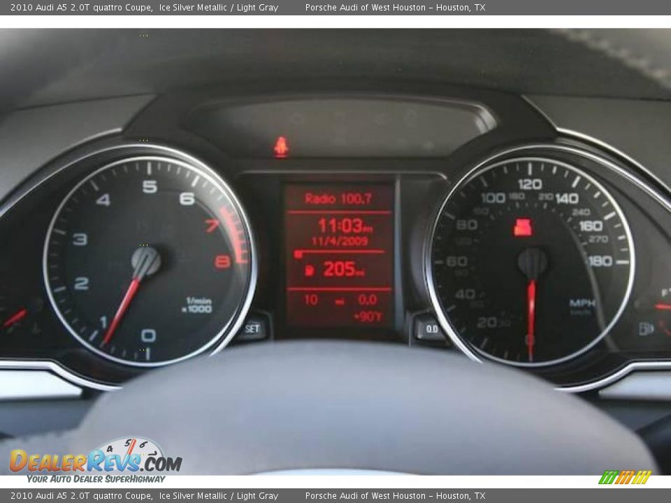 2010 Audi A5 2.0T quattro Coupe Ice Silver Metallic / Light Gray Photo #5
