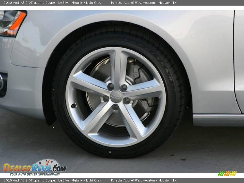 2010 Audi A5 2.0T quattro Coupe Ice Silver Metallic / Light Gray Photo #7