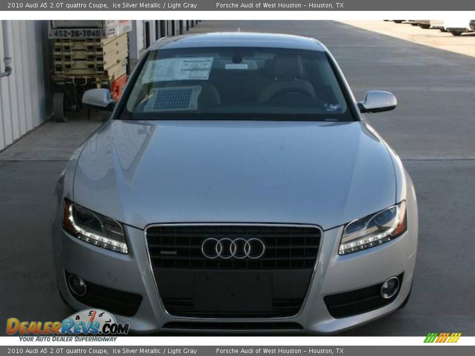 2010 Audi A5 2.0T quattro Coupe Ice Silver Metallic / Light Gray Photo #8