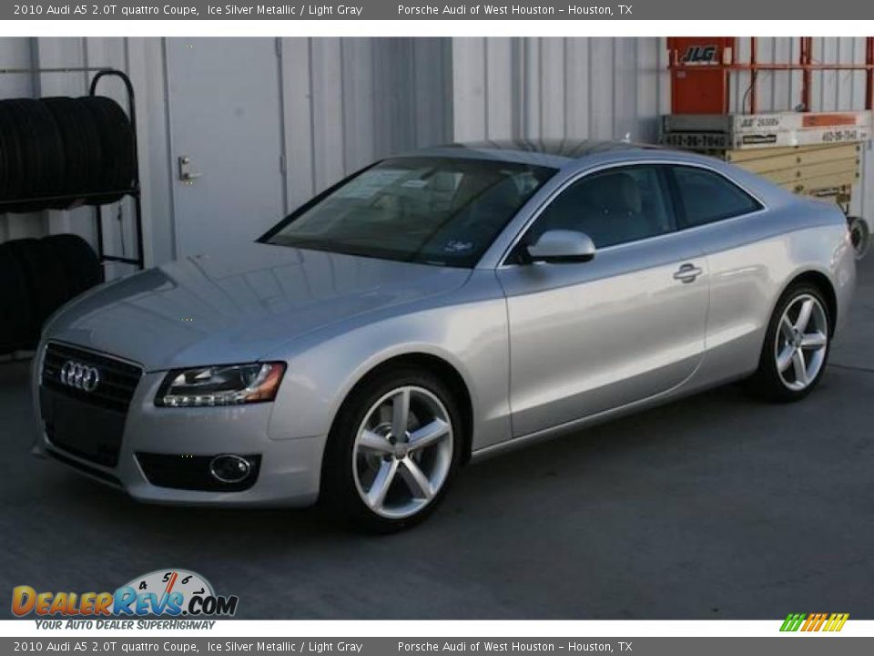 2010 Audi A5 2.0T quattro Coupe Ice Silver Metallic / Light Gray Photo #10