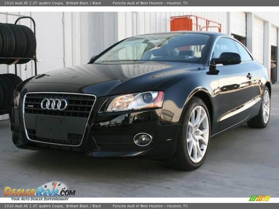 2010 Audi A5 2.0T quattro Coupe Brilliant Black / Black Photo #1