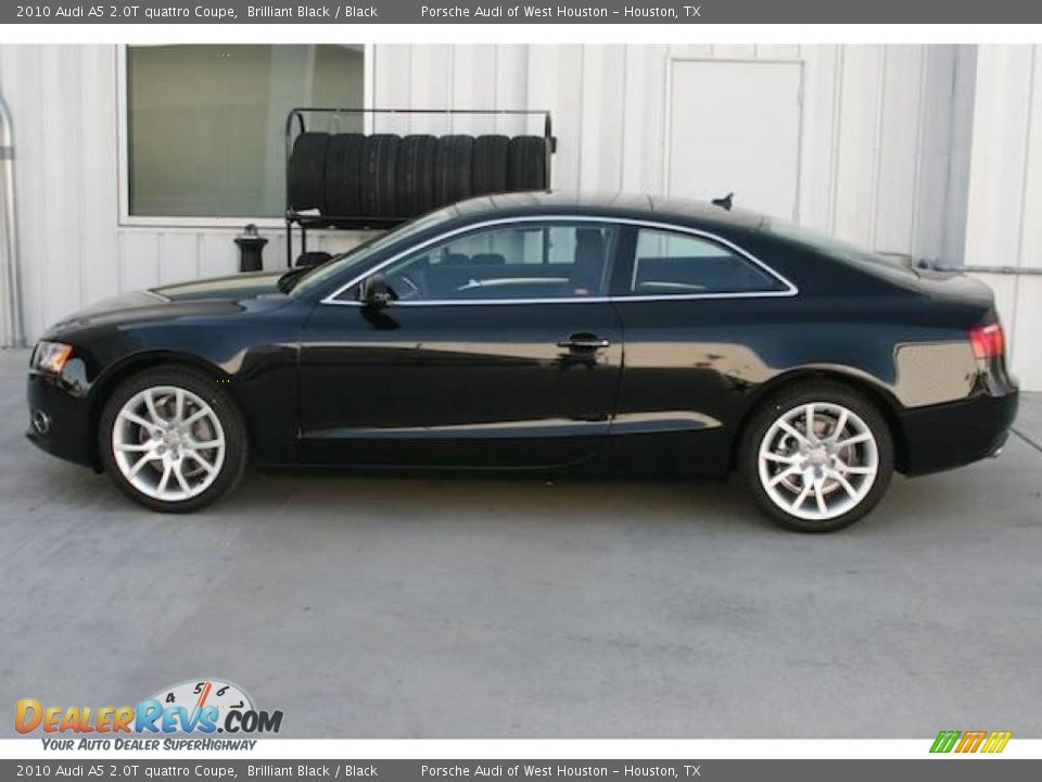 2010 Audi A5 2.0T quattro Coupe Brilliant Black / Black Photo #2