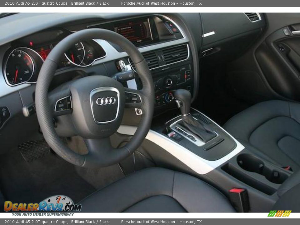 2010 Audi A5 2.0T quattro Coupe Brilliant Black / Black Photo #11