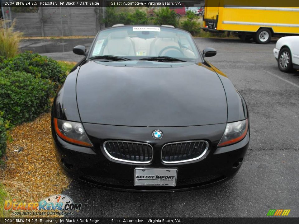2004 BMW Z4 2.5i Roadster Jet Black / Dark Beige Photo #4