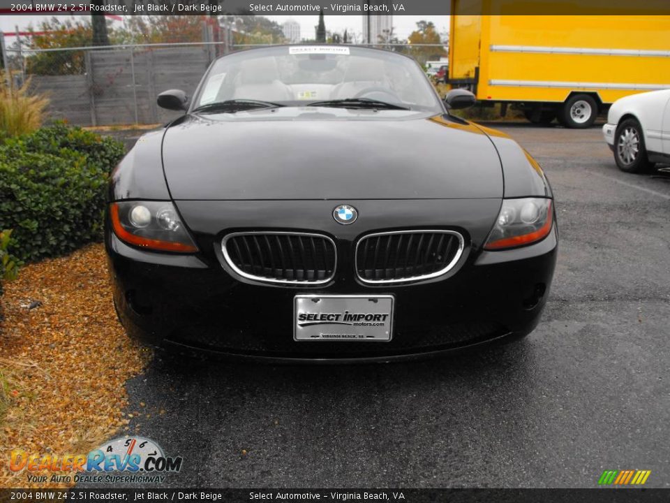 2004 BMW Z4 2.5i Roadster Jet Black / Dark Beige Photo #5