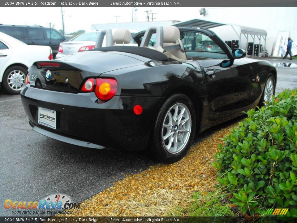 2004 BMW Z4 2.5i Roadster Jet Black / Dark Beige Photo #7