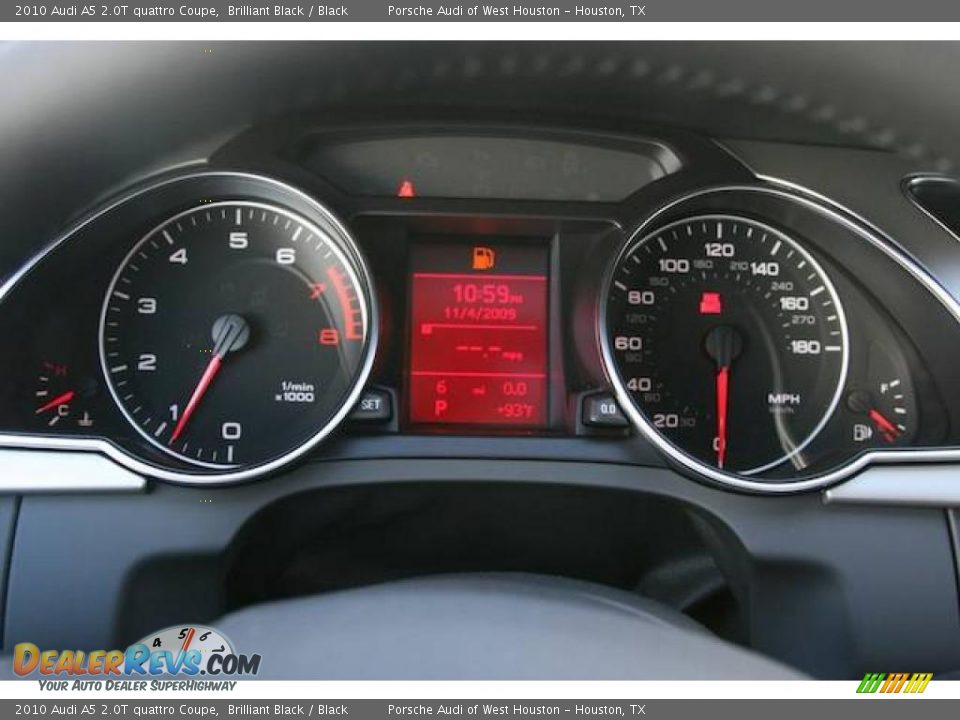 2010 Audi A5 2.0T quattro Coupe Brilliant Black / Black Photo #17