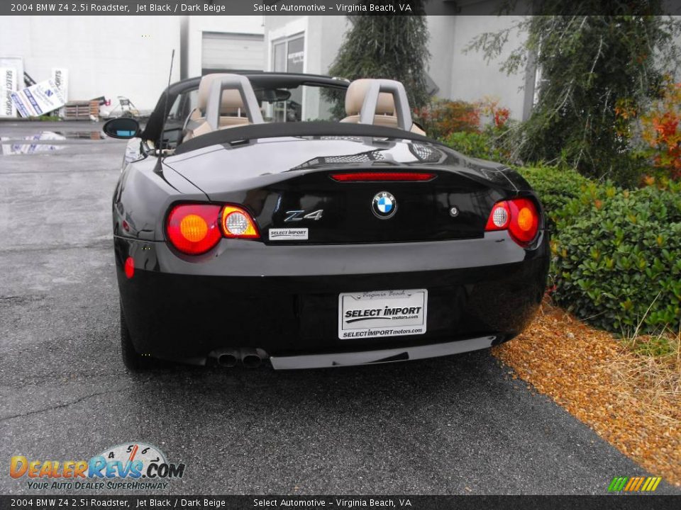 2004 BMW Z4 2.5i Roadster Jet Black / Dark Beige Photo #8