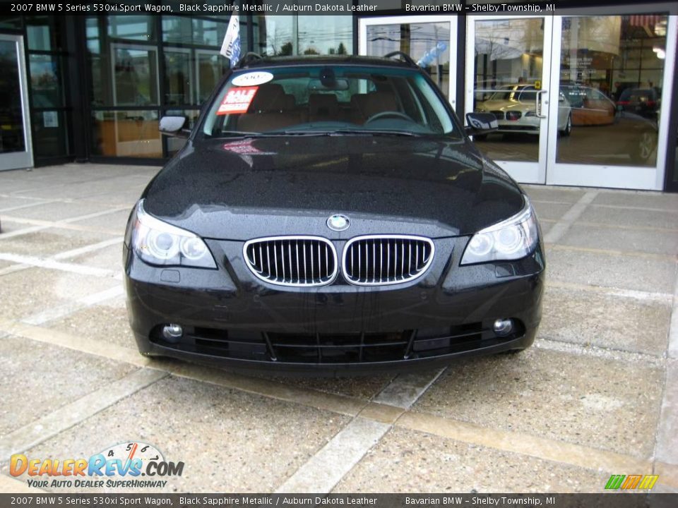 2007 BMW 5 Series 530xi Sport Wagon Black Sapphire Metallic / Auburn Dakota Leather Photo #3