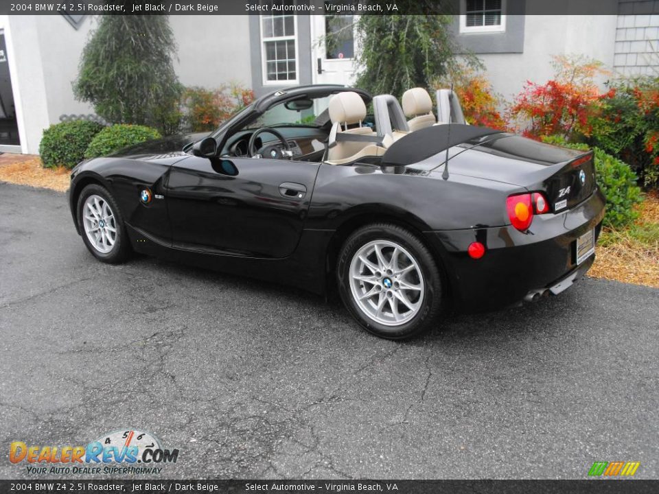 2004 BMW Z4 2.5i Roadster Jet Black / Dark Beige Photo #9
