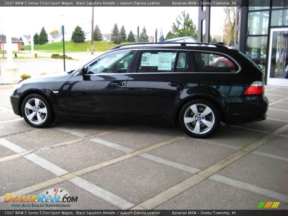 2007 BMW 5 Series 530xi Sport Wagon Black Sapphire Metallic / Auburn Dakota Leather Photo #5