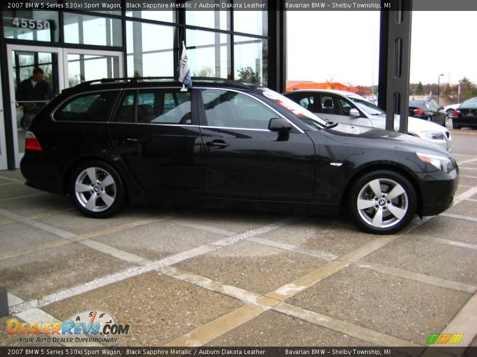 2007 BMW 5 Series 530xi Sport Wagon Black Sapphire Metallic / Auburn Dakota Leather Photo #8