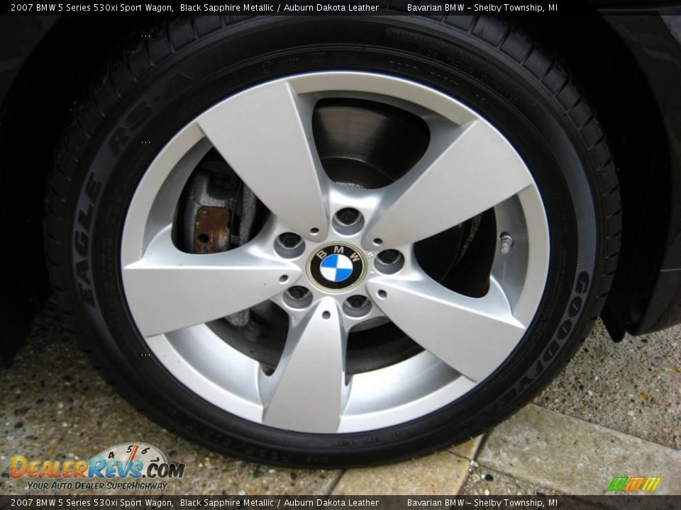2007 BMW 5 Series 530xi Sport Wagon Black Sapphire Metallic / Auburn Dakota Leather Photo #9