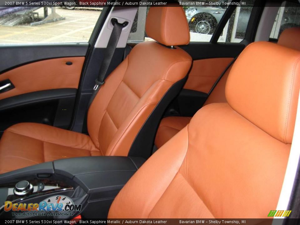 2007 BMW 5 Series 530xi Sport Wagon Black Sapphire Metallic / Auburn Dakota Leather Photo #13
