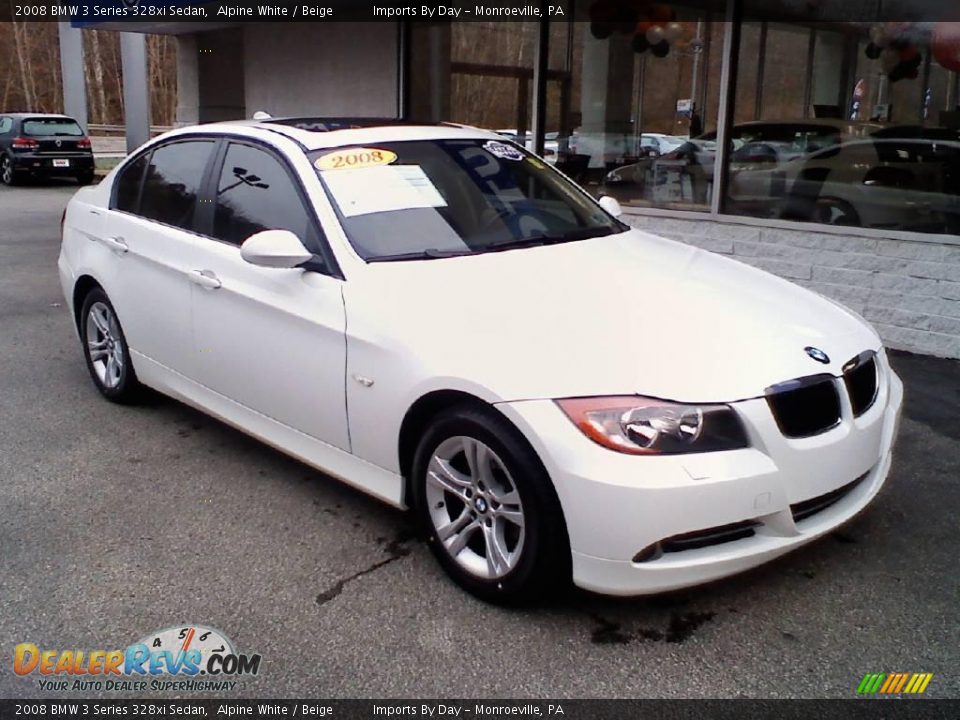 2008 BMW 3 Series 328xi Sedan Alpine White / Beige Photo #2