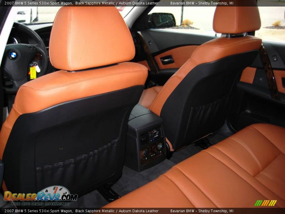 2007 BMW 5 Series 530xi Sport Wagon Black Sapphire Metallic / Auburn Dakota Leather Photo #14