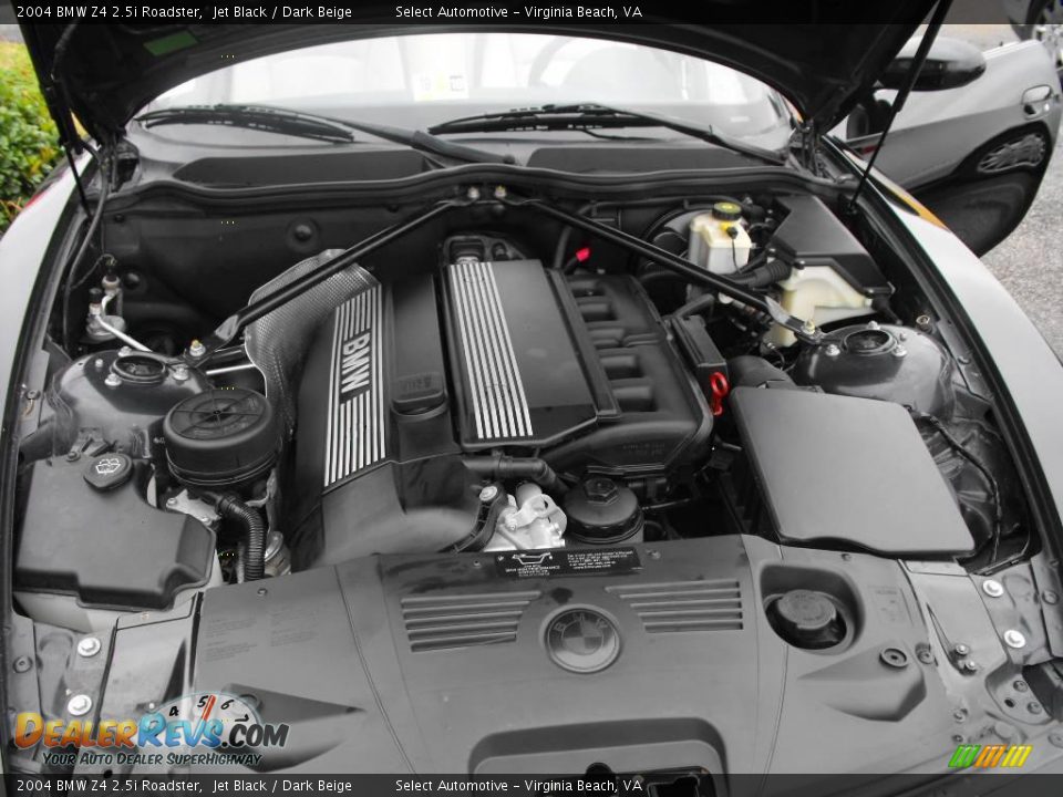 2004 BMW Z4 2.5i Roadster Jet Black / Dark Beige Photo #15