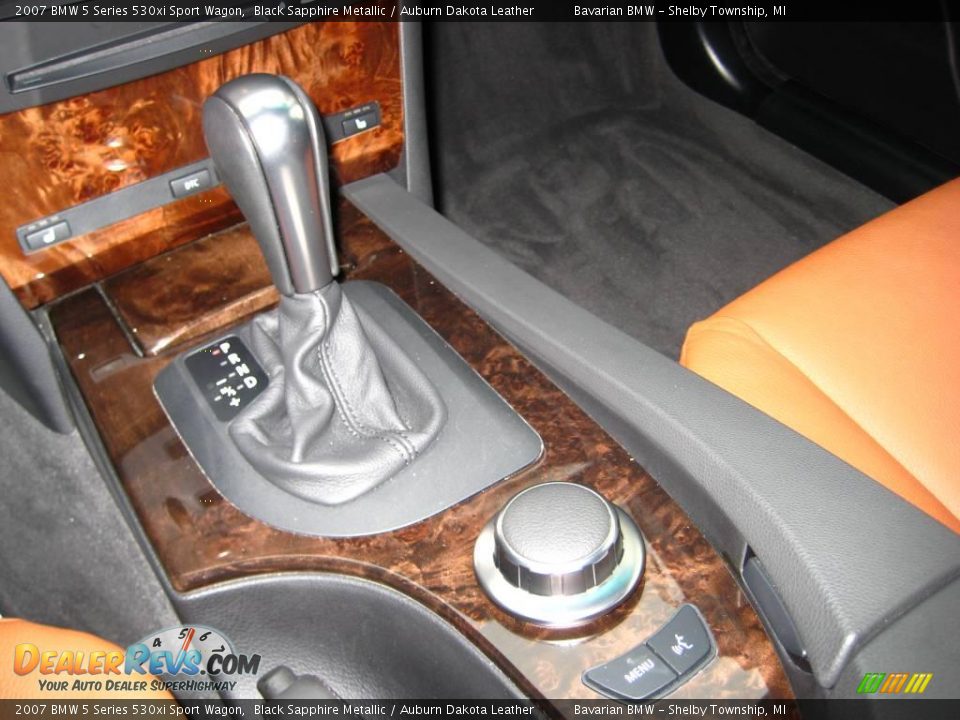 2007 BMW 5 Series 530xi Sport Wagon Black Sapphire Metallic / Auburn Dakota Leather Photo #19