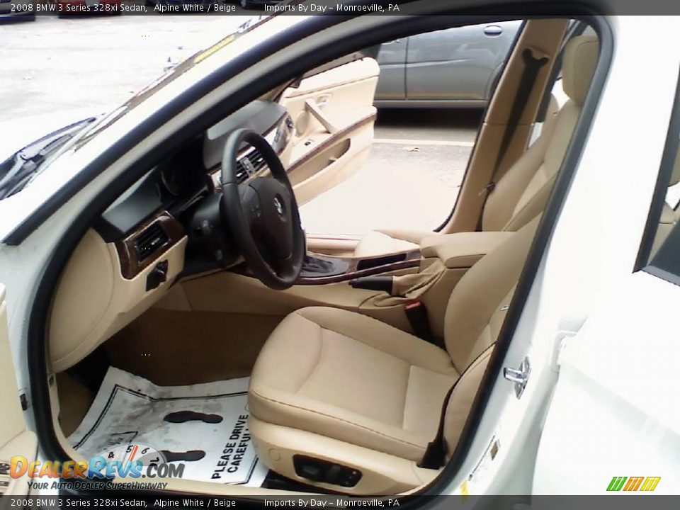 2008 BMW 3 Series 328xi Sedan Alpine White / Beige Photo #8