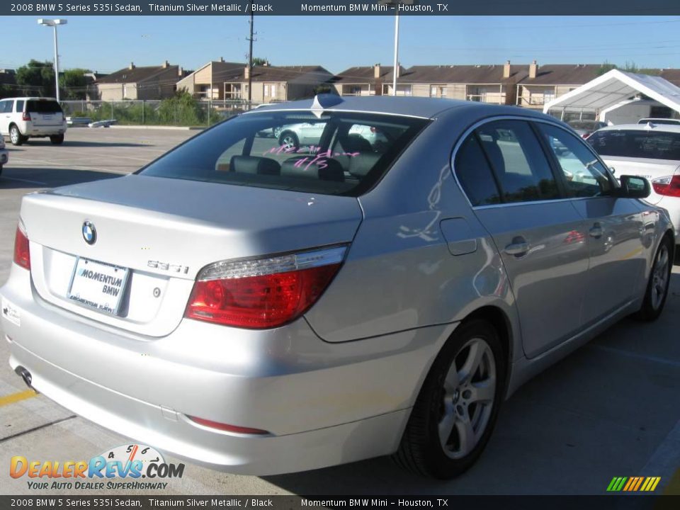 2008 BMW 5 Series 535i Sedan Titanium Silver Metallic / Black Photo #3