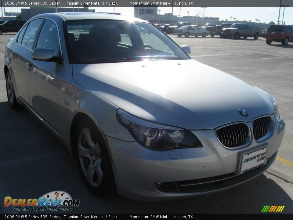 2008 BMW 5 Series 535i Sedan Titanium Silver Metallic / Black Photo #4