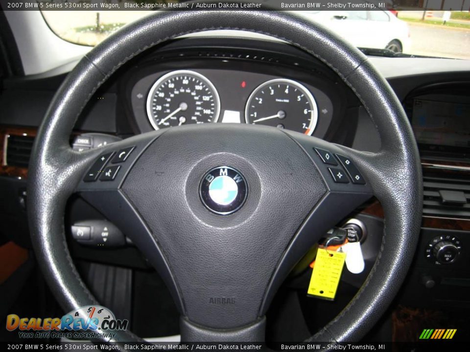 2007 BMW 5 Series 530xi Sport Wagon Black Sapphire Metallic / Auburn Dakota Leather Photo #22
