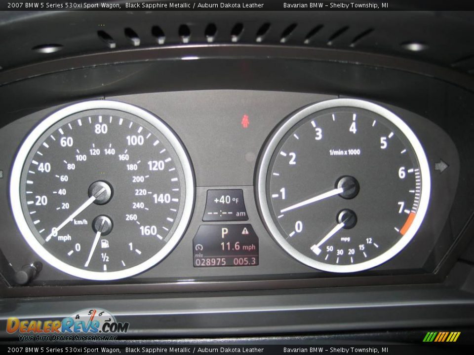2007 BMW 5 Series 530xi Sport Wagon Black Sapphire Metallic / Auburn Dakota Leather Photo #23