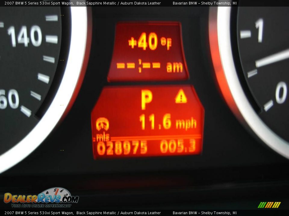 2007 BMW 5 Series 530xi Sport Wagon Black Sapphire Metallic / Auburn Dakota Leather Photo #24