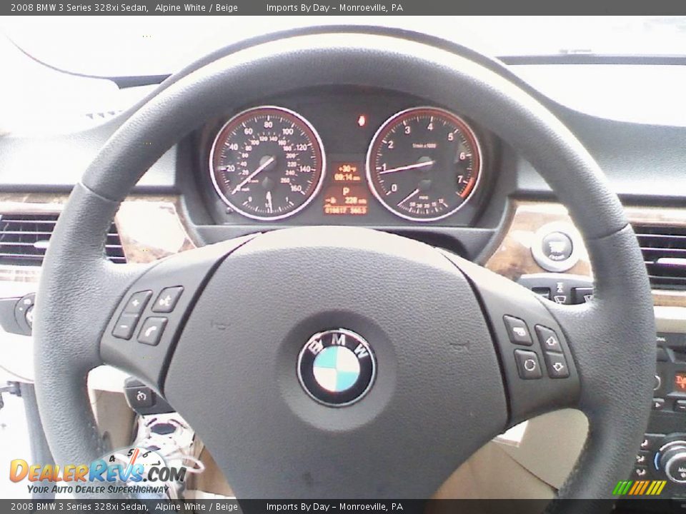 2008 BMW 3 Series 328xi Sedan Alpine White / Beige Photo #20