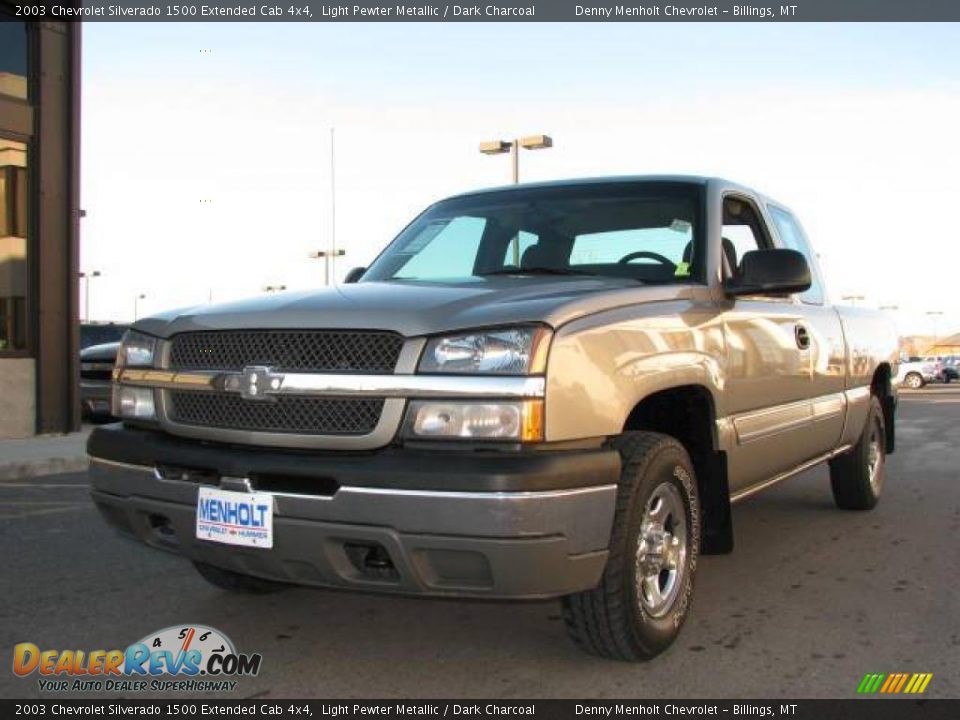 2003 Chevrolet Silverado 1500 Extended Cab 4x4 Light Pewter Metallic / Dark Charcoal Photo #2