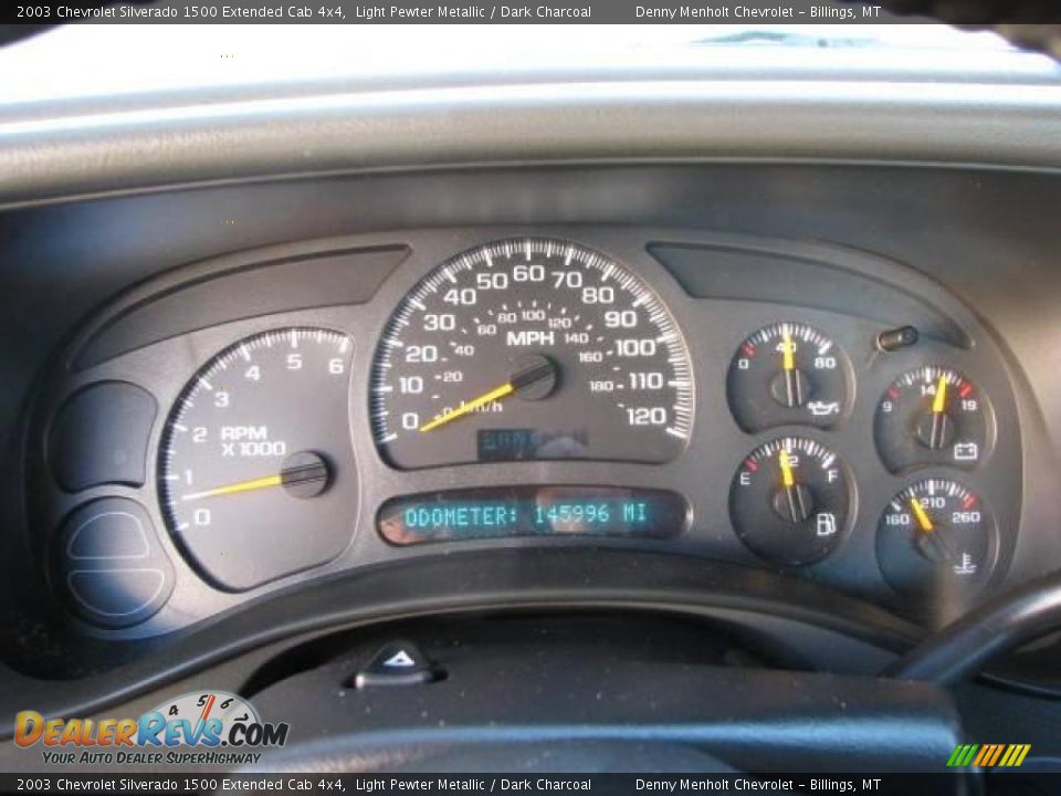 2003 Chevrolet Silverado 1500 Extended Cab 4x4 Light Pewter Metallic / Dark Charcoal Photo #12