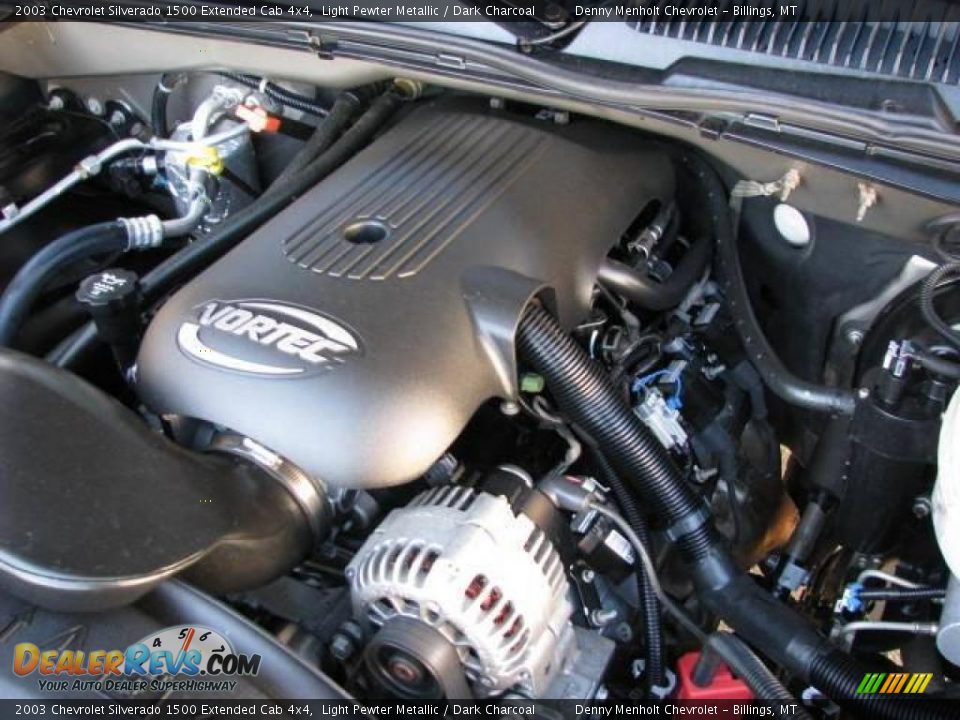2003 Chevrolet Silverado 1500 Extended Cab 4x4 Light Pewter Metallic / Dark Charcoal Photo #13