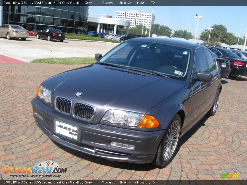 2001 BMW 3 Series 330i Sedan Steel Grey Metallic / Grey Photo #3