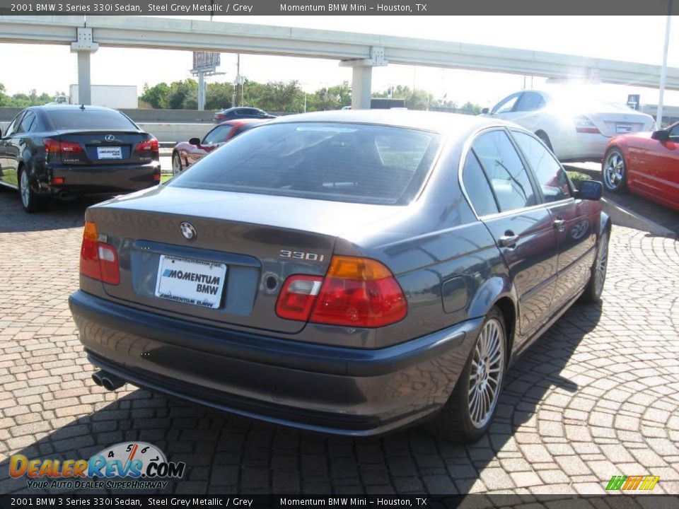 2001 BMW 3 Series 330i Sedan Steel Grey Metallic / Grey Photo #7