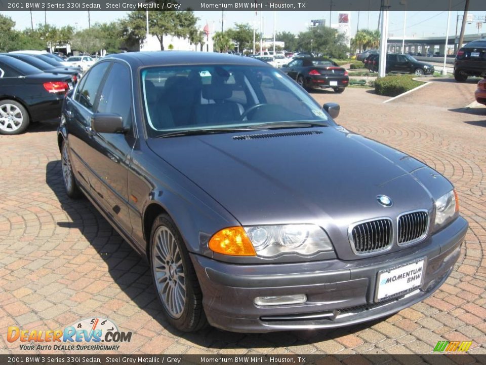2001 BMW 3 Series 330i Sedan Steel Grey Metallic / Grey Photo #8