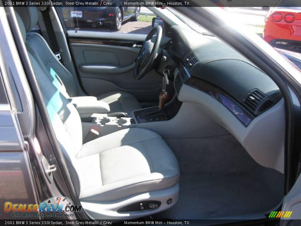 2001 BMW 3 Series 330i Sedan Steel Grey Metallic / Grey Photo #9