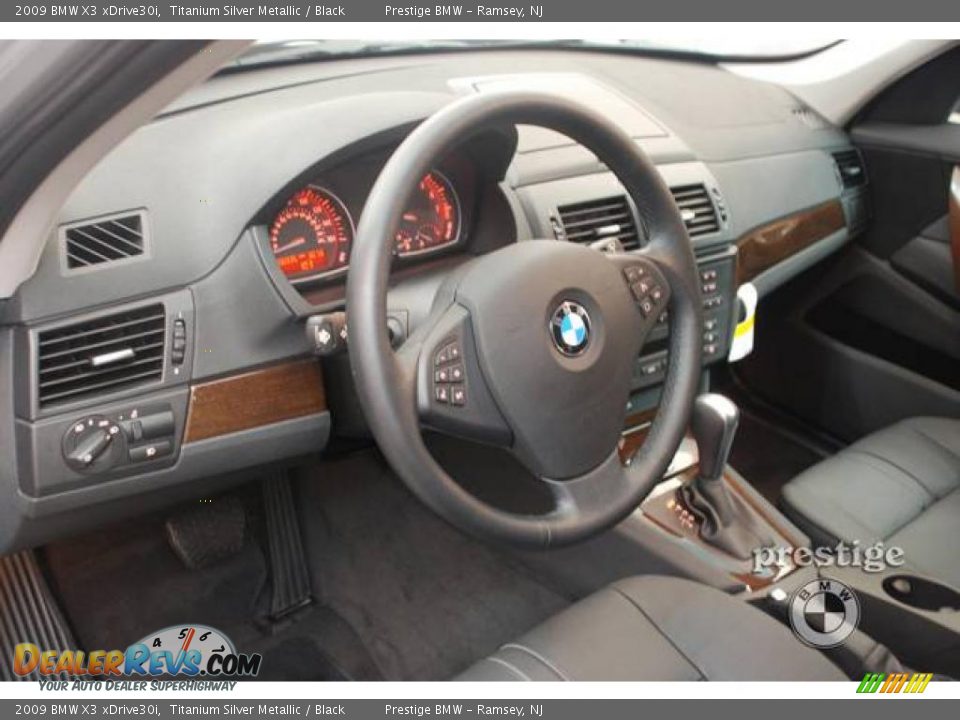 2009 BMW X3 xDrive30i Titanium Silver Metallic / Black Photo #4