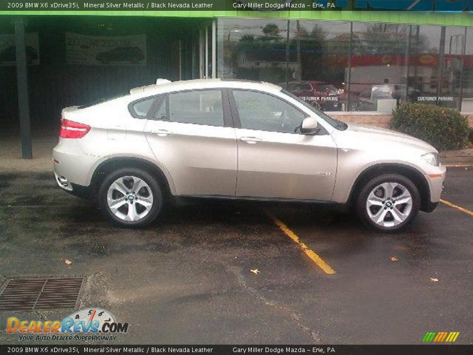 2009 BMW X6 xDrive35i Mineral Silver Metallic / Black Nevada Leather Photo #4