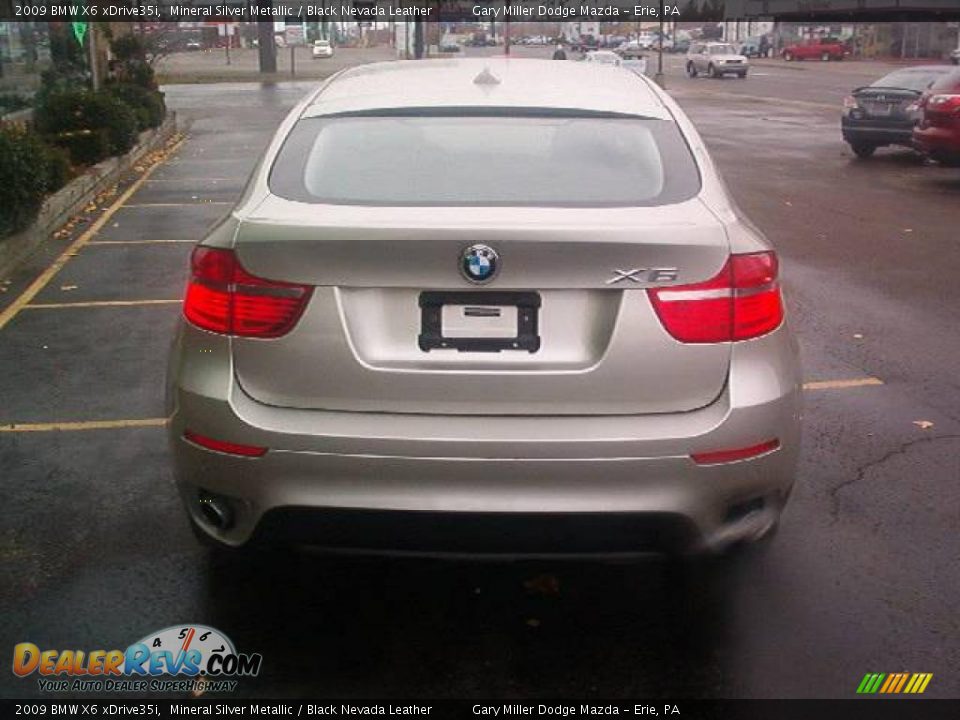 2009 BMW X6 xDrive35i Mineral Silver Metallic / Black Nevada Leather Photo #5
