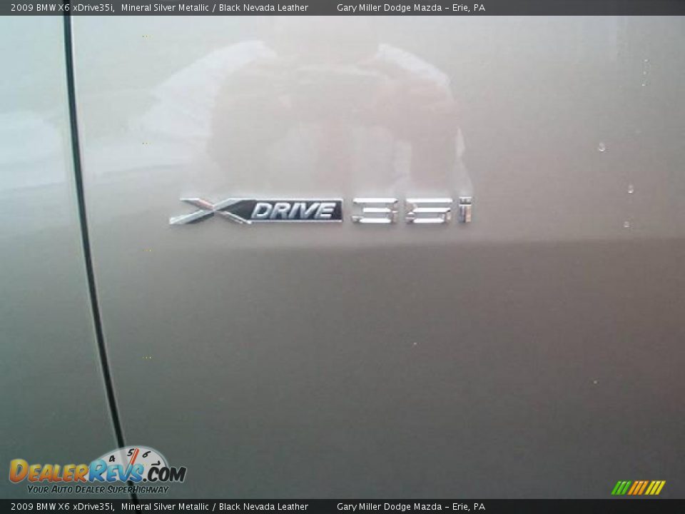 2009 BMW X6 xDrive35i Mineral Silver Metallic / Black Nevada Leather Photo #12
