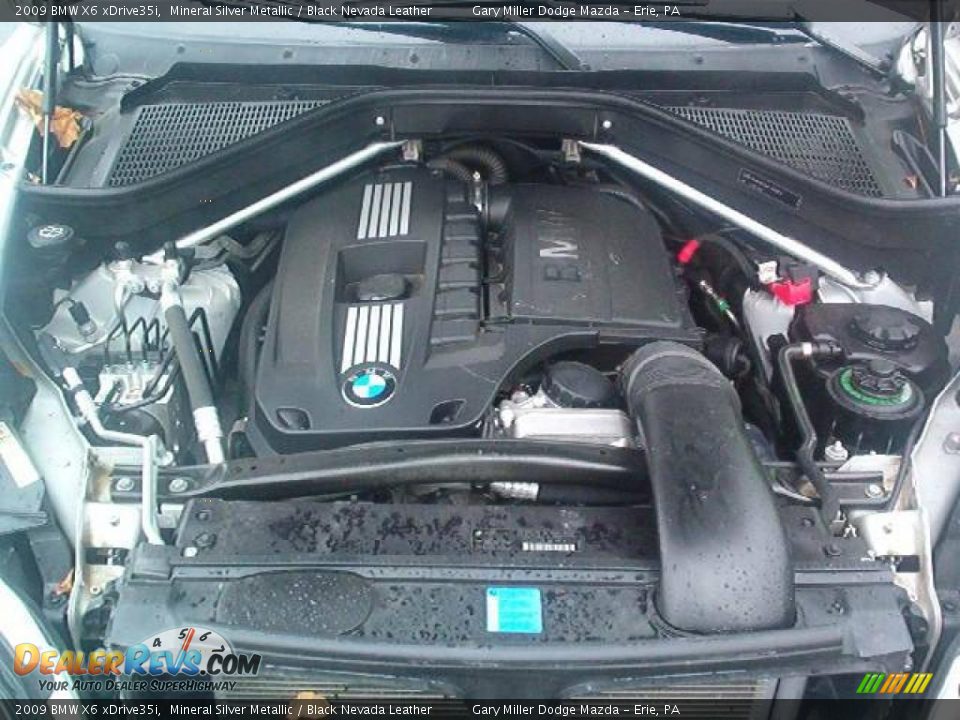 2009 BMW X6 xDrive35i Mineral Silver Metallic / Black Nevada Leather Photo #13