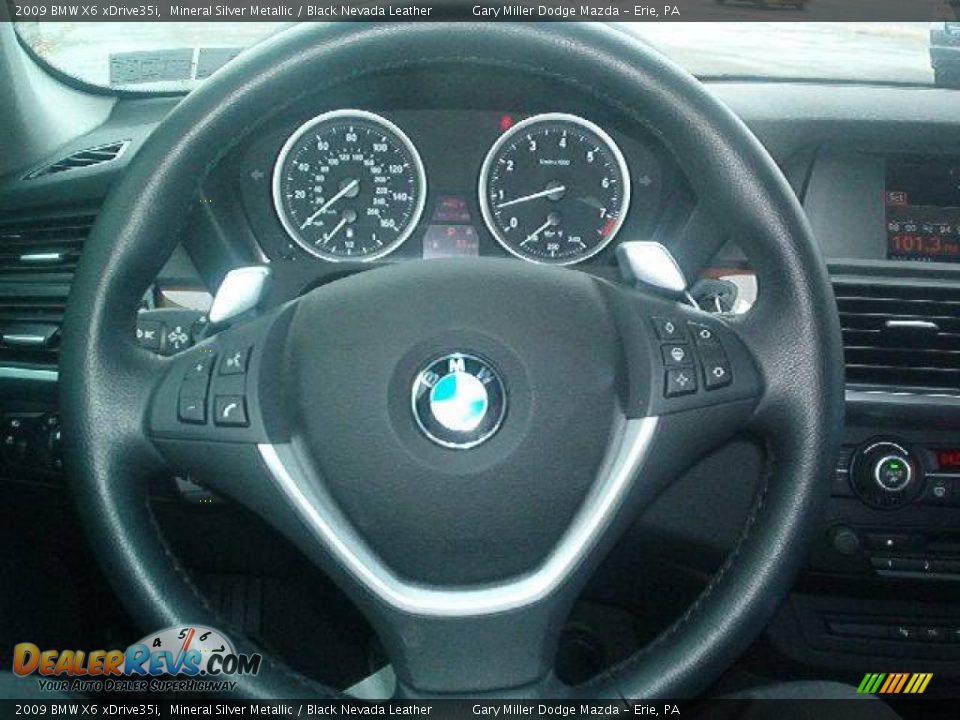 2009 BMW X6 xDrive35i Mineral Silver Metallic / Black Nevada Leather Photo #15