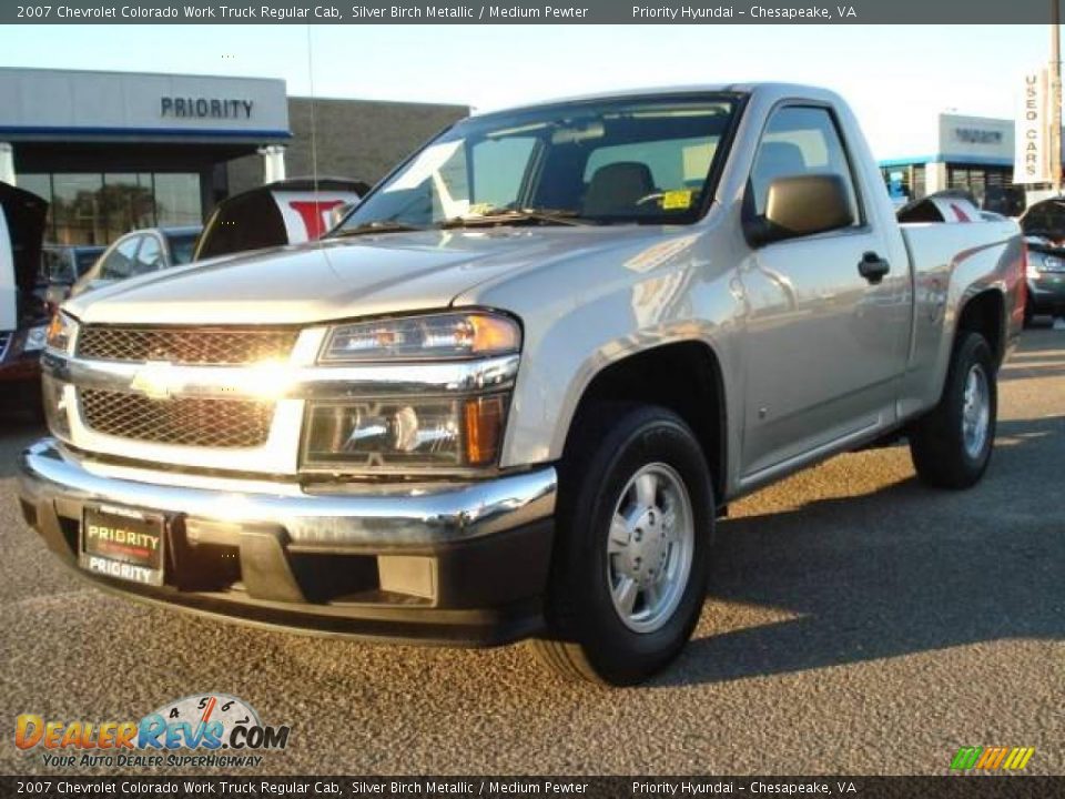 2007 Chevrolet Colorado Work Truck Regular Cab Silver Birch Metallic / Medium Pewter Photo #1