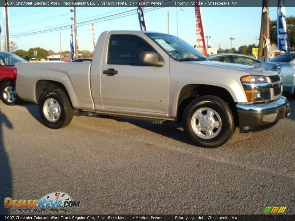 2007 Chevrolet Colorado Work Truck Regular Cab Silver Birch Metallic / Medium Pewter Photo #4