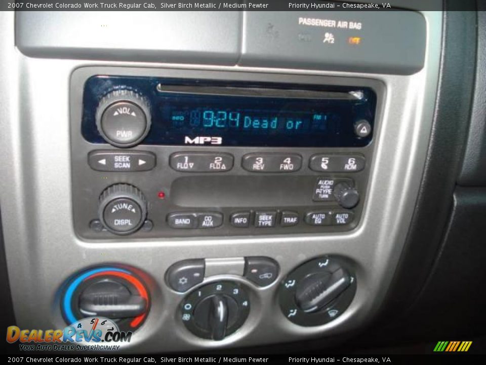 2007 Chevrolet Colorado Work Truck Regular Cab Silver Birch Metallic / Medium Pewter Photo #9