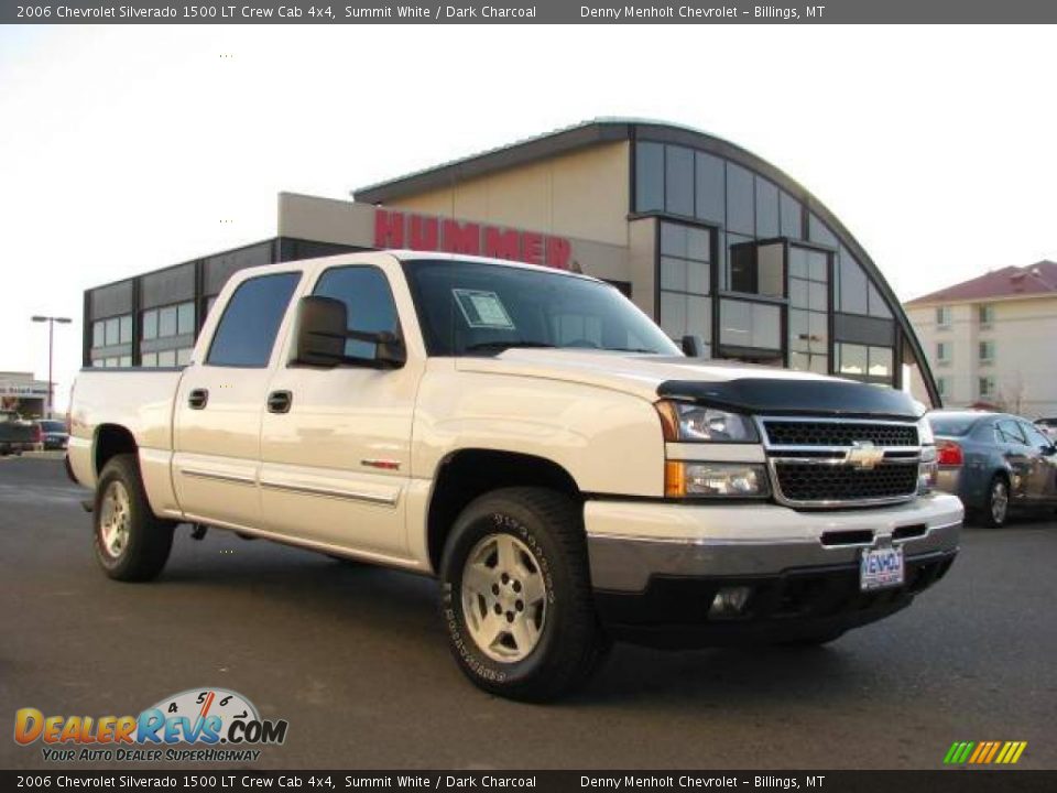 2006 Chevrolet Silverado 1500 LT Crew Cab 4x4 Summit White / Dark Charcoal Photo #3