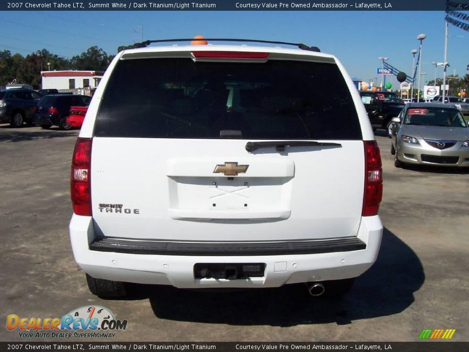 2007 Chevrolet Tahoe LTZ Summit White / Dark Titanium/Light Titanium Photo #4