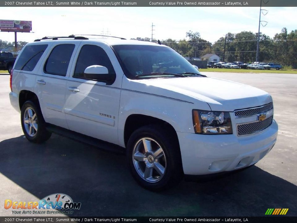 2007 Chevrolet Tahoe LTZ Summit White / Dark Titanium/Light Titanium Photo #6