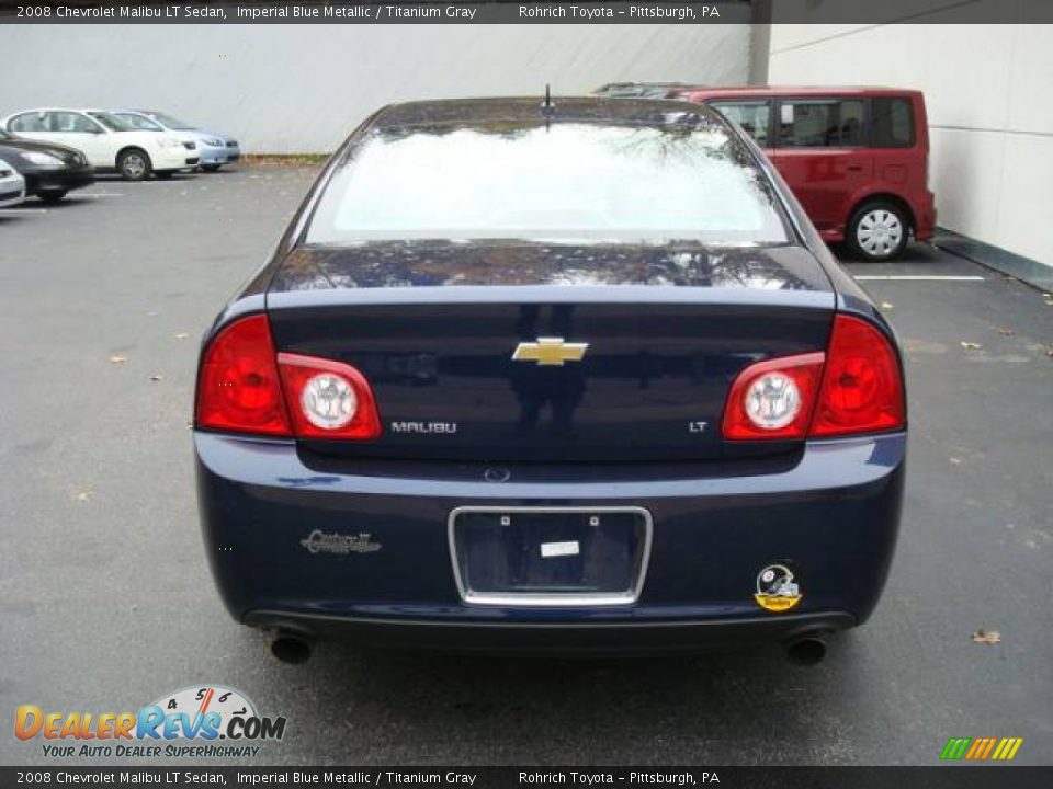 2008 Chevrolet Malibu LT Sedan Imperial Blue Metallic / Titanium Gray Photo #3