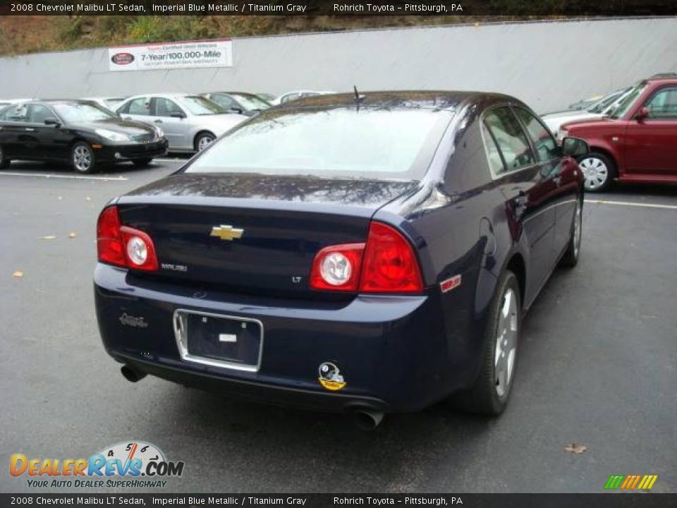 2008 Chevrolet Malibu LT Sedan Imperial Blue Metallic / Titanium Gray Photo #4